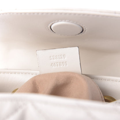 Gucci Calfskin Matelasse GG Marmont Flap Backpack White 8 of 9