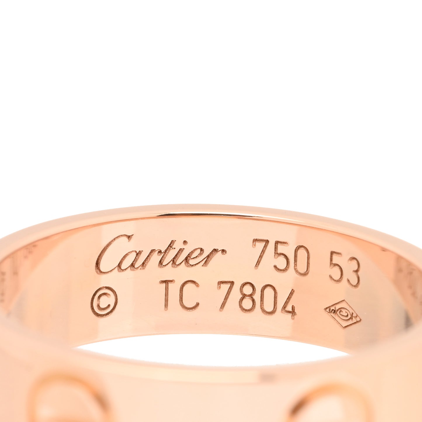 18K Pink Gold 5.5mm LOVE Ring 53 6.25