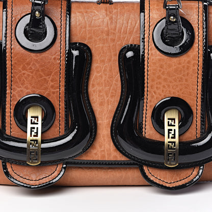 Fendi Nappa Patent B Bag Osso Black 14 of 14