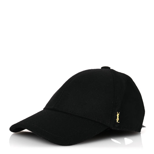 Wool Felt Monogram Baseball Cap 57 Black