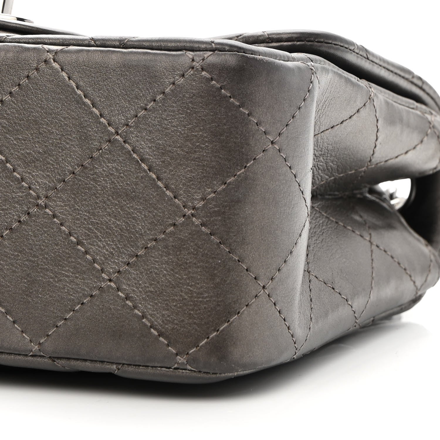 Chanel Metallic Calfskin Quilted Mini Square Flap Bronze 8 of 8
