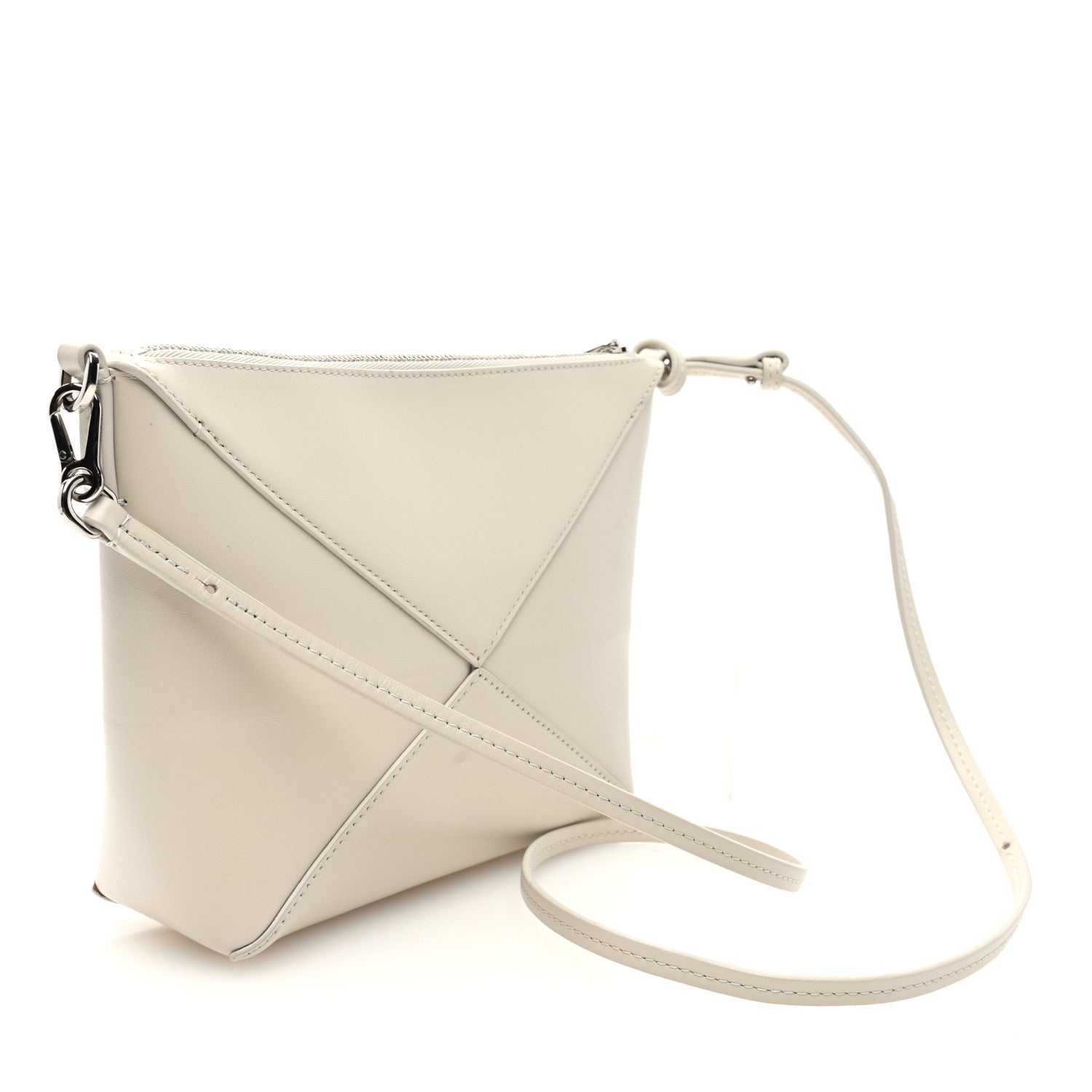 Loewe Shiny Calfskin Puzzle Fold Pouch Sea Salt 3 of 10