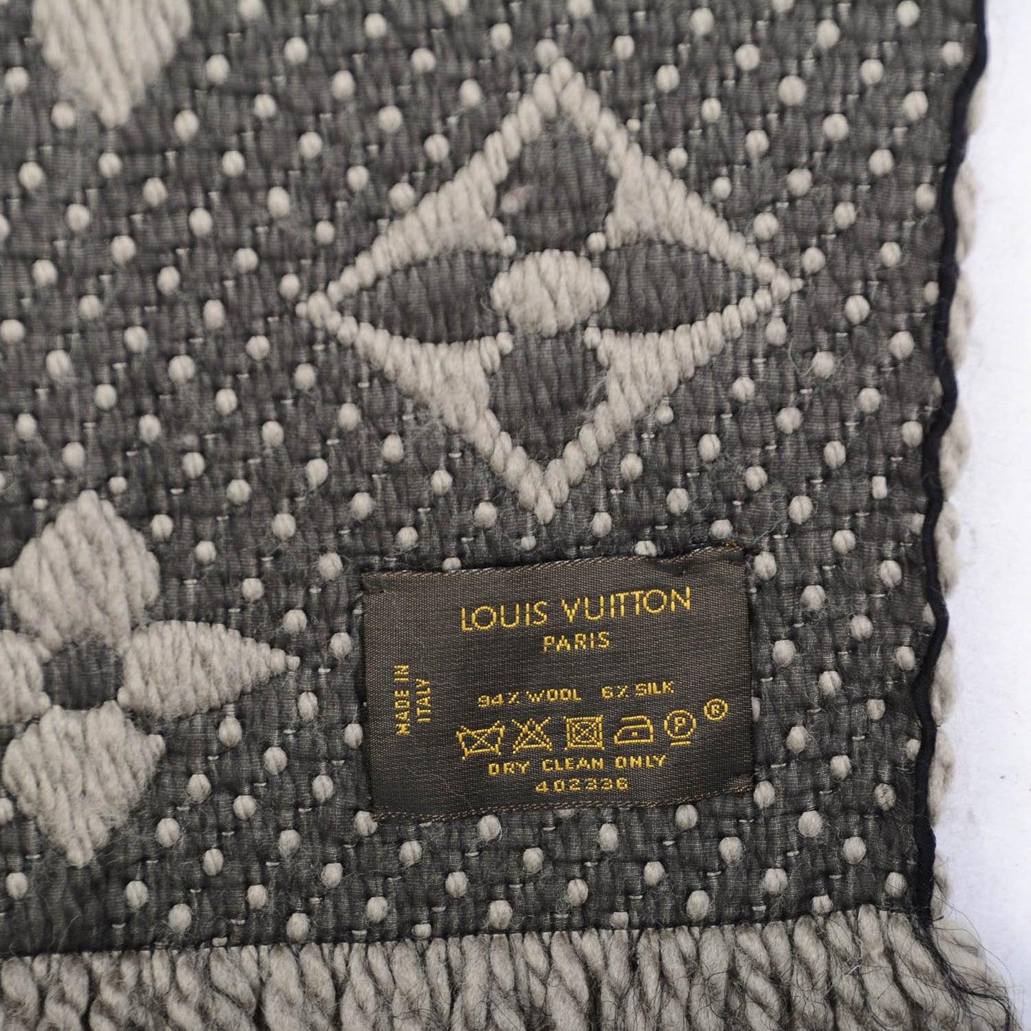 Wool Silk Logomania Scarf Verone