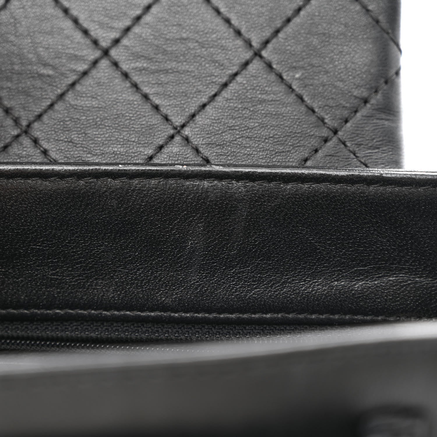 Chanel Lambskin Quilted CC Small Accordion Shopping Bag Black 8 of 12