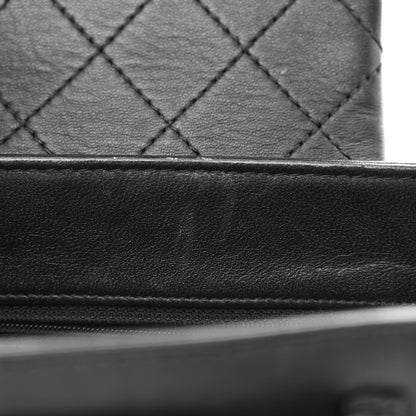 Chanel Lambskin Quilted CC Small Accordion Shopping Bag Black 8 of 12