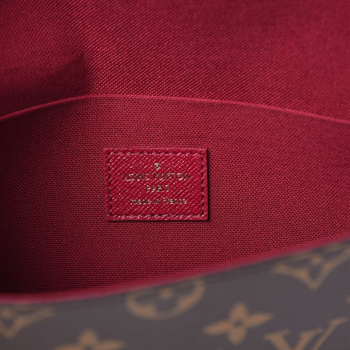 Monogram Pochette Felicie Chain Wallet Fuchsia