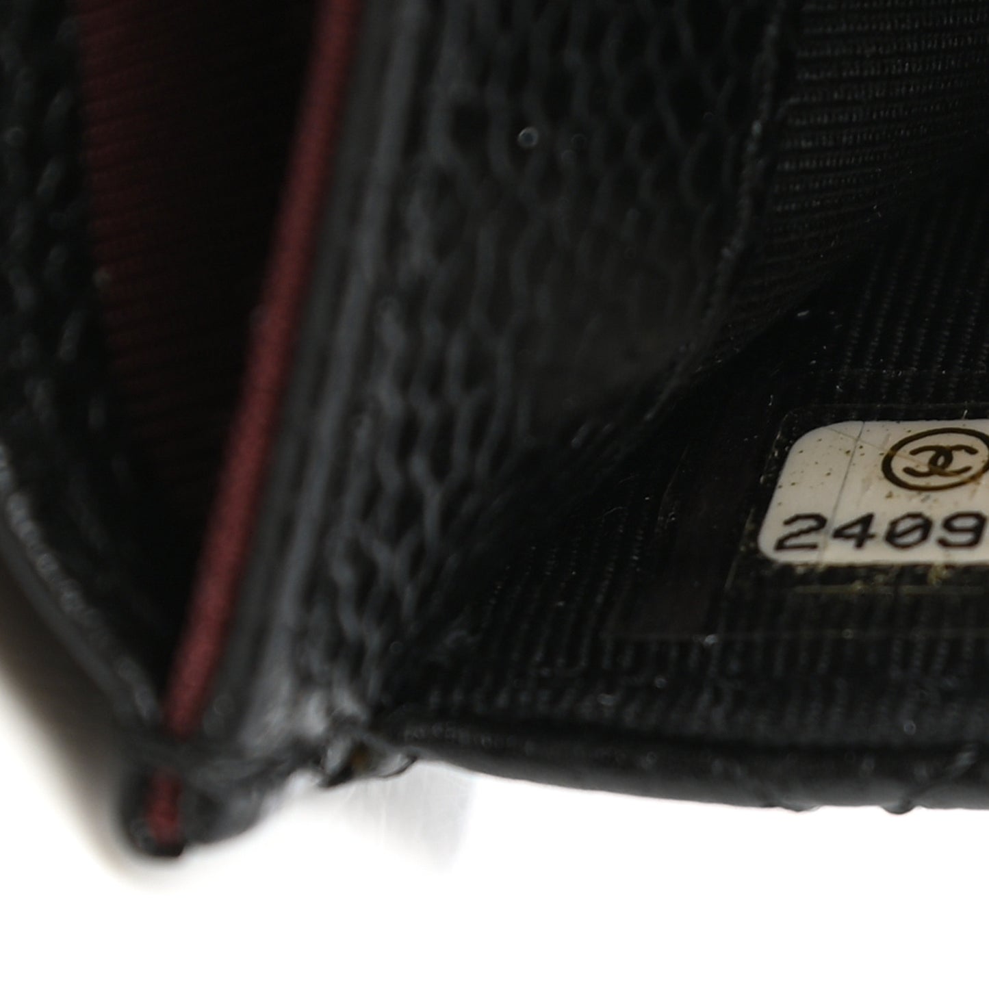Caviar Quilted Flap Card Holder Black