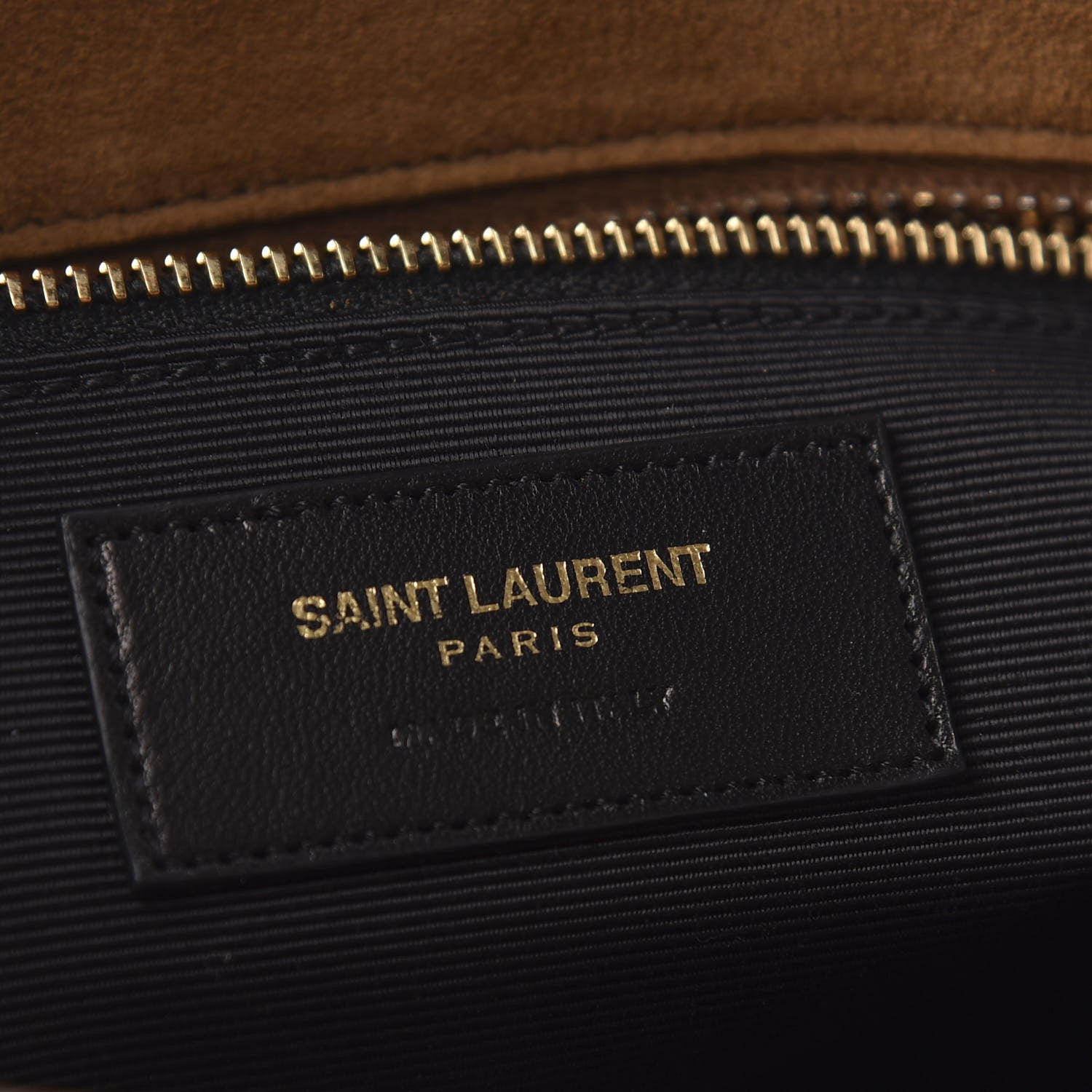 Saint Laurent Suede Fringe Monogram Shopping Tote Light Ochre 8 of 8