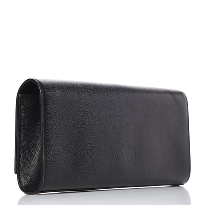 Saint Laurent Grain De Poudre Monogram Cassandre Clutch Black 3 of 9