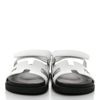 Hermes Calfskin Womens Chypre Sandals 36 White 2 of 9