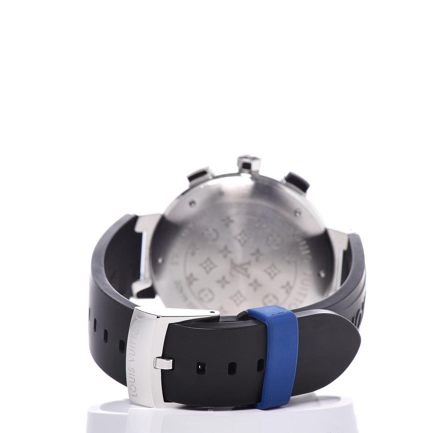 Stainless Steel Rubber 44mm Tambour Regatta Quartz Watch Blue