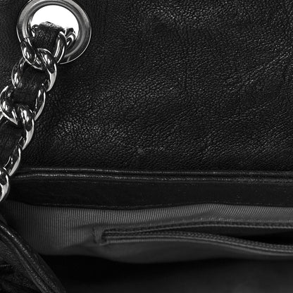 Chanel Washed Lambskin Quilted Medium Chain Around Messenger Black 11 of 12