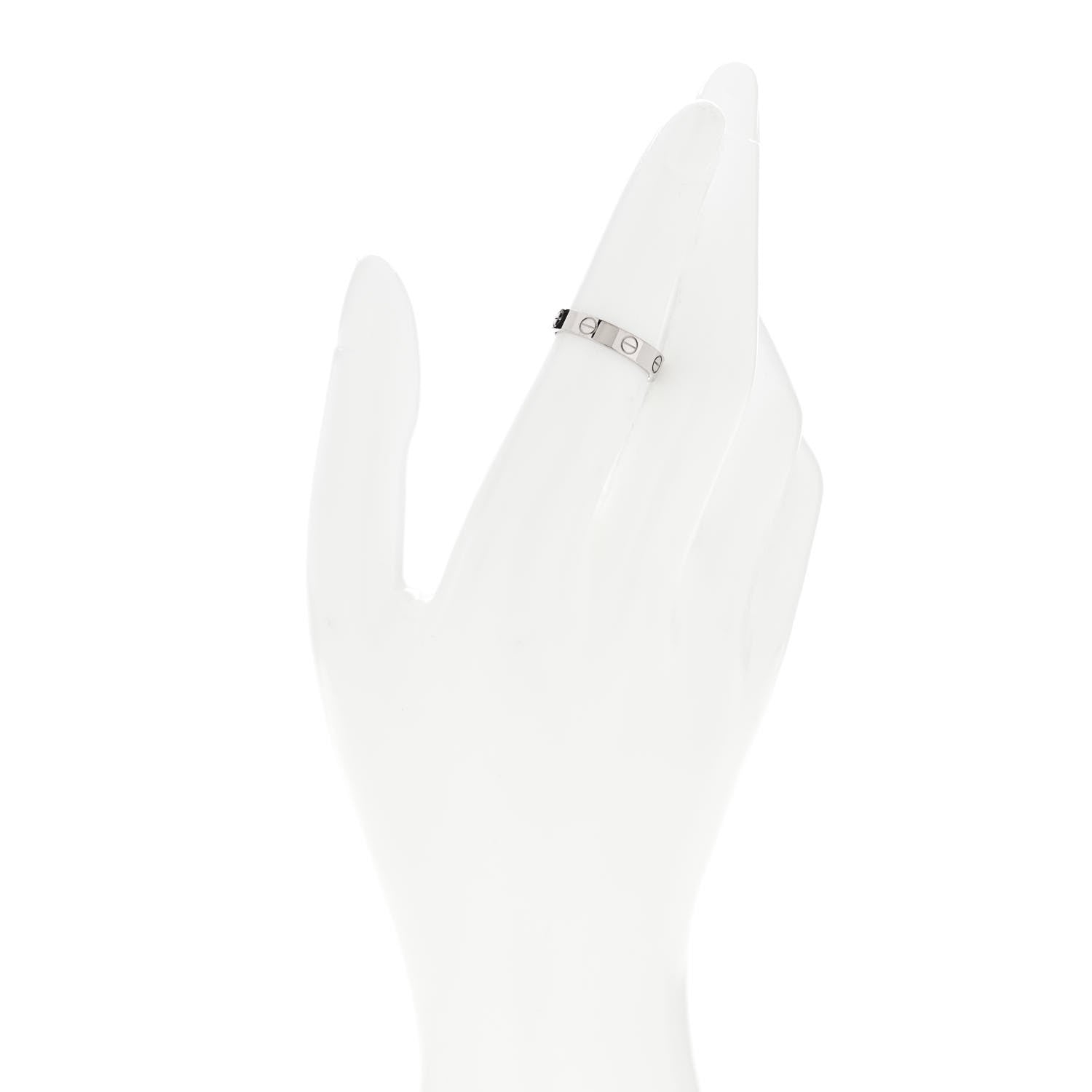 Cartier 18K White Gold 3.5mm LOVE Wedding Band Ring 51 5.75 2 of 5