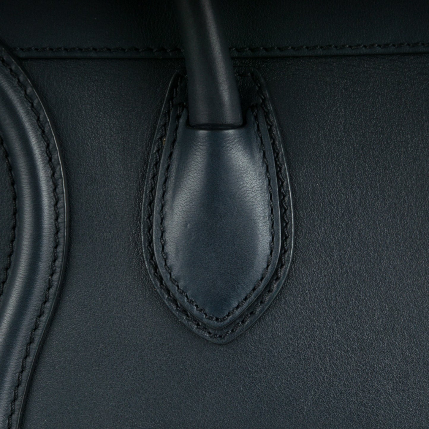 Smooth Calfskin Mini Luggage Navy Blue