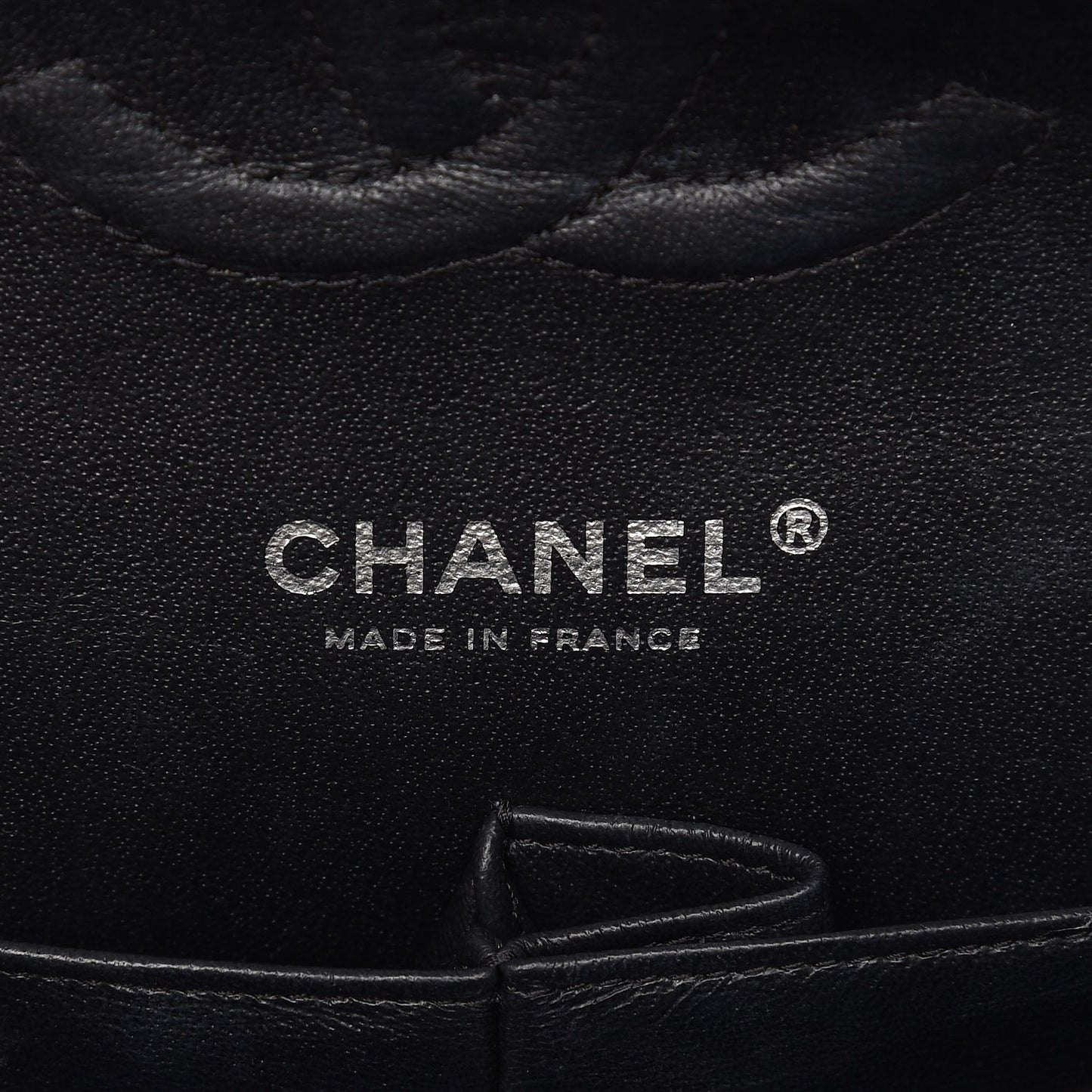 Crumpled Calfskin Quilted Medium Double Flap So Black