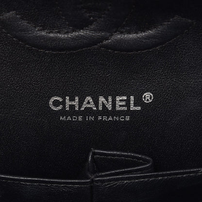 Chanel Crumpled Calfskin Quilted Medium Double Flap So Black 7 of 12