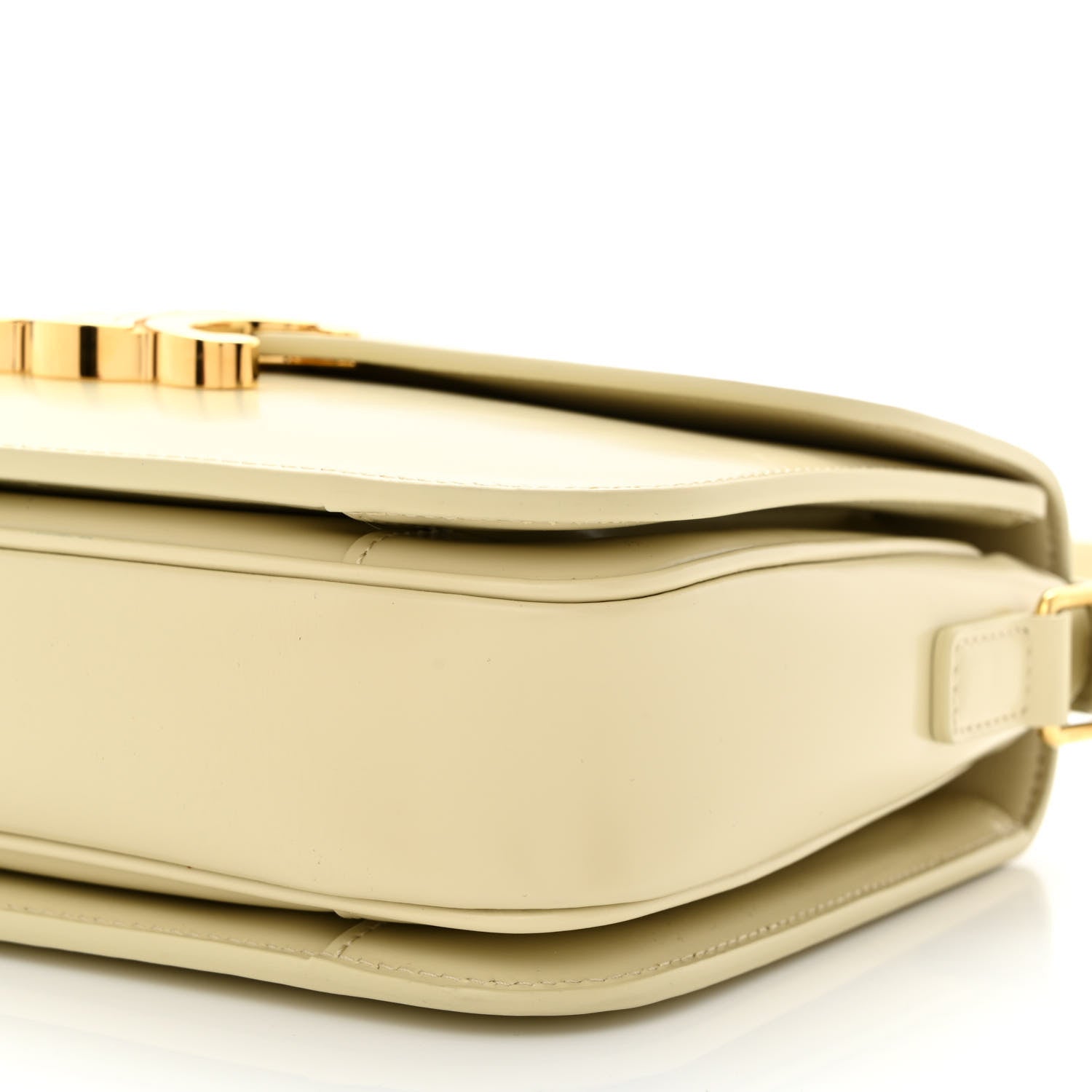 Celine Shiny Calfskin Medium Triomphe Limestone 12 of 12