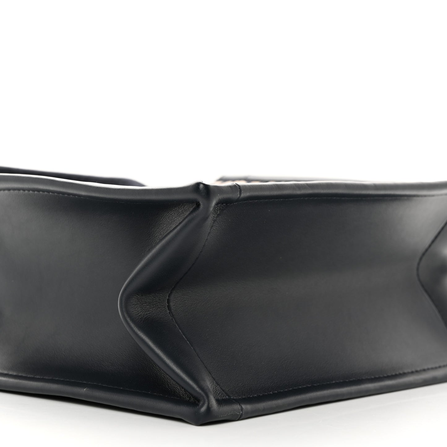 Oblique Calfskin Small Book Tote With Strap Blue Multicolor