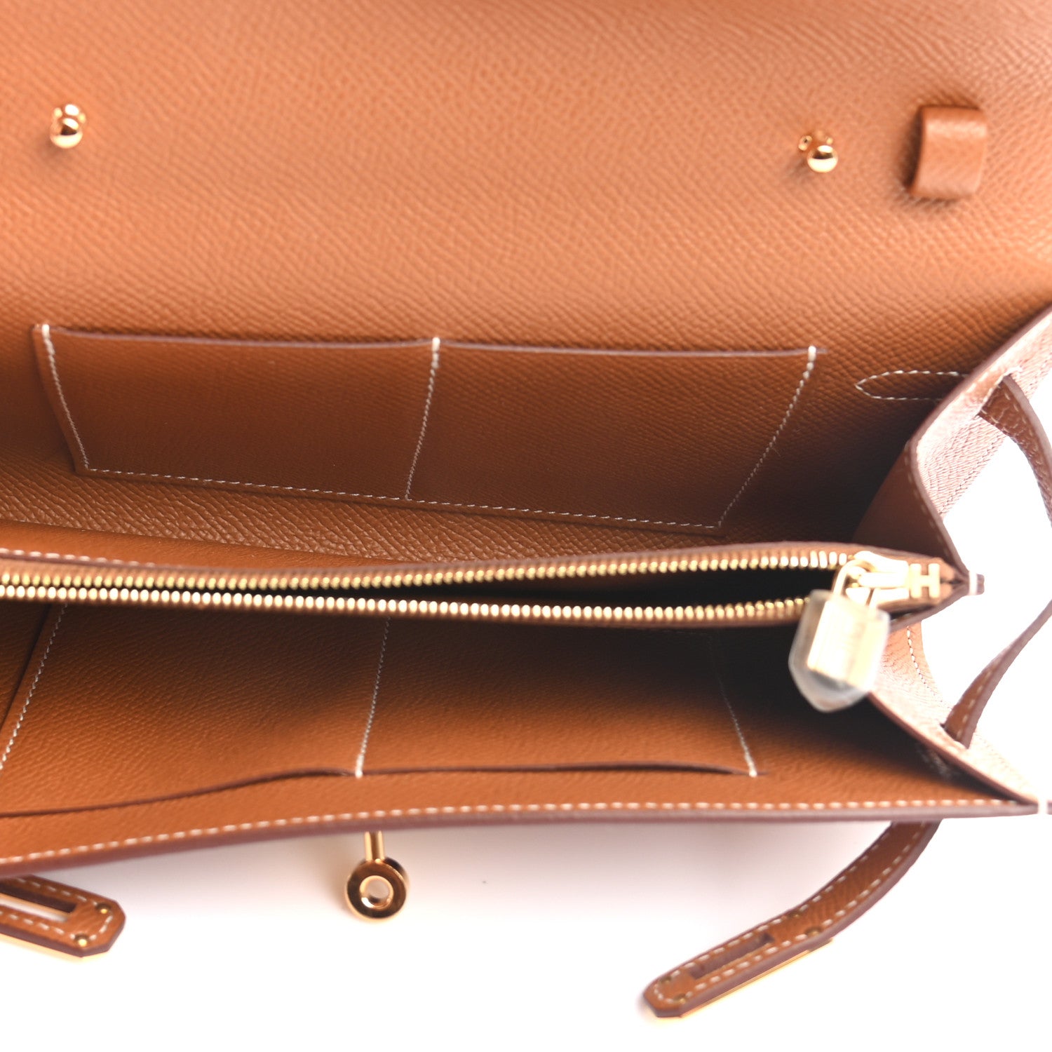 Hermes Epsom Kelly Wallet To Go Gold 4 of 8