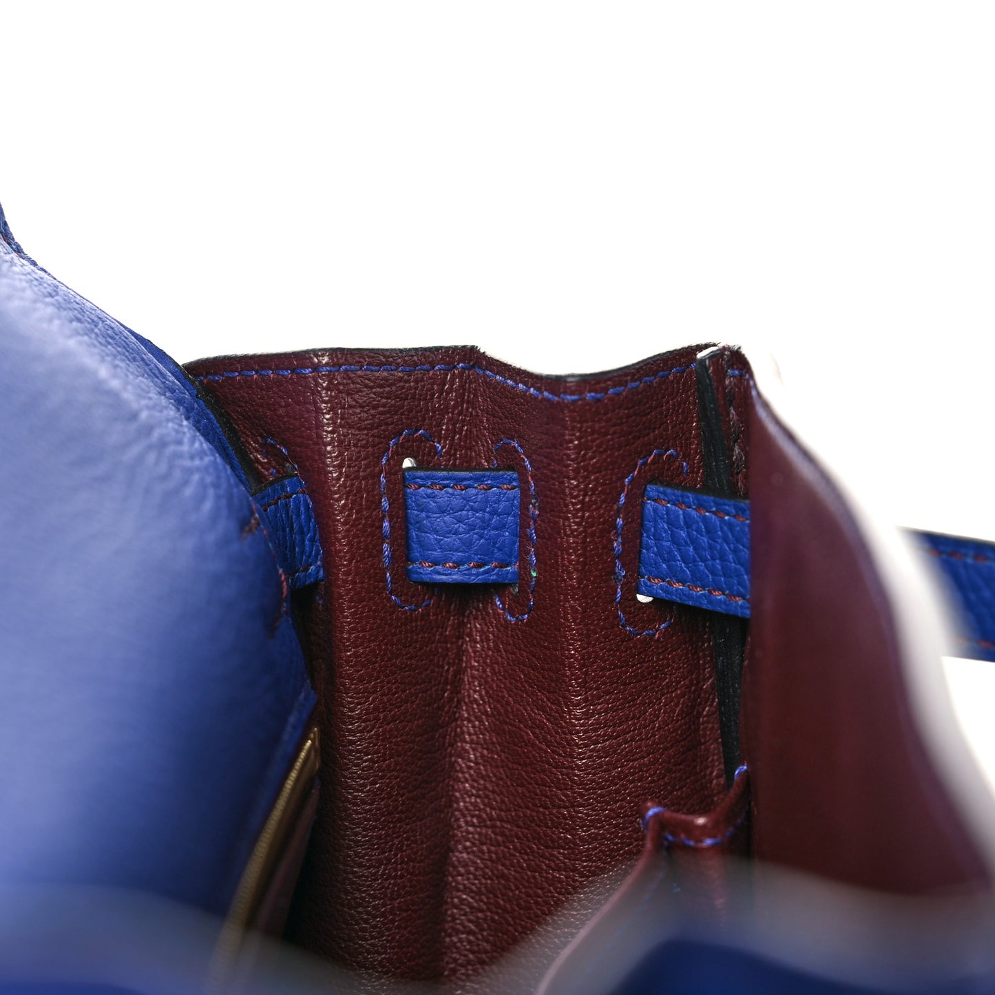 Togo Horseshoe Kelly Retourne 25 Bleu Electrique Bordeaux