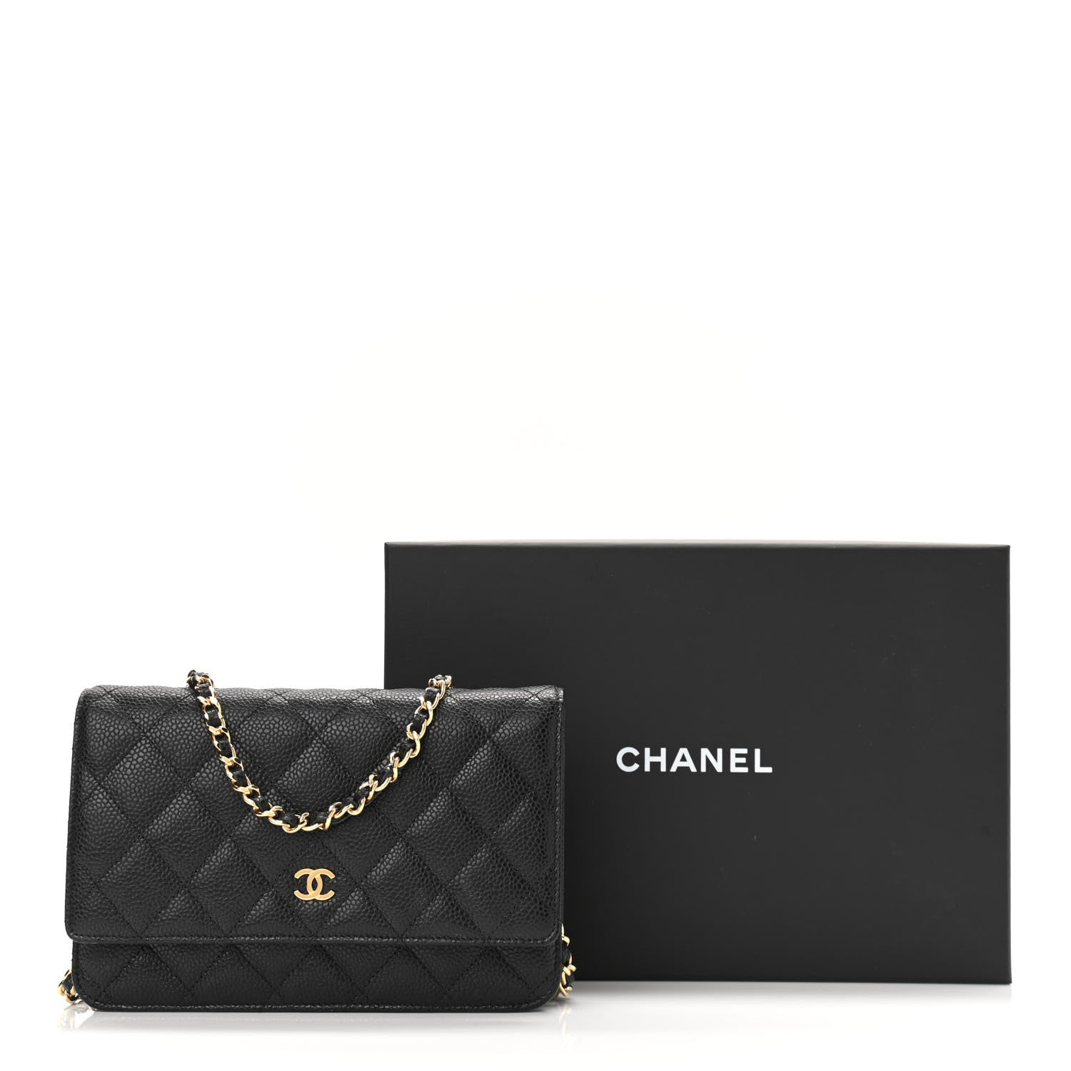 Chanel Caviar Quilted Wallet On Chain WOC Black 13 of 13