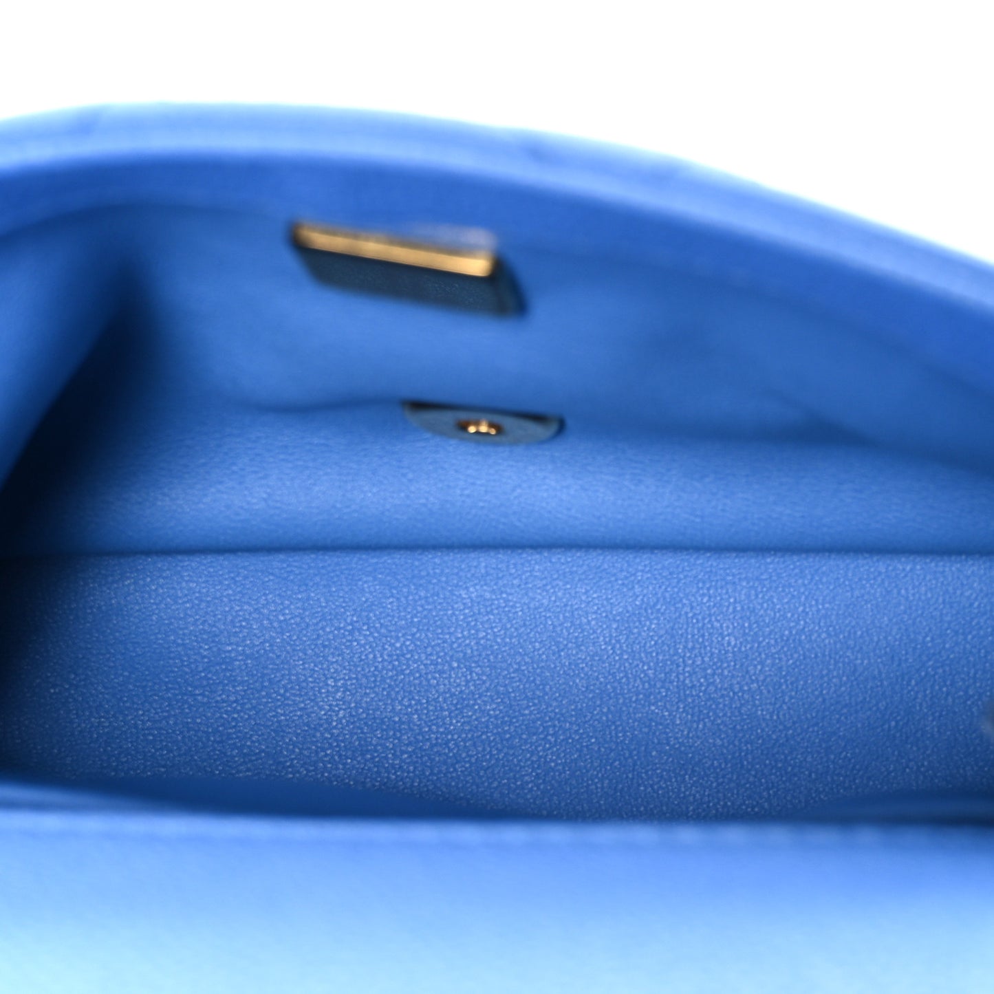 Caviar Quilted Mini Sweetheart Flap Blue