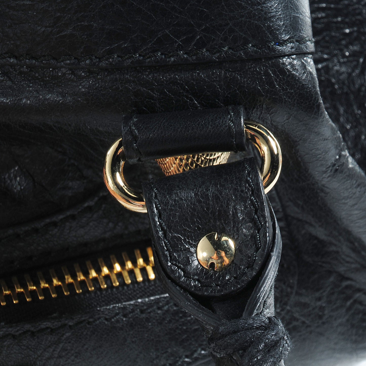Agneau Giant 12 Gold Hardware Weekender Black