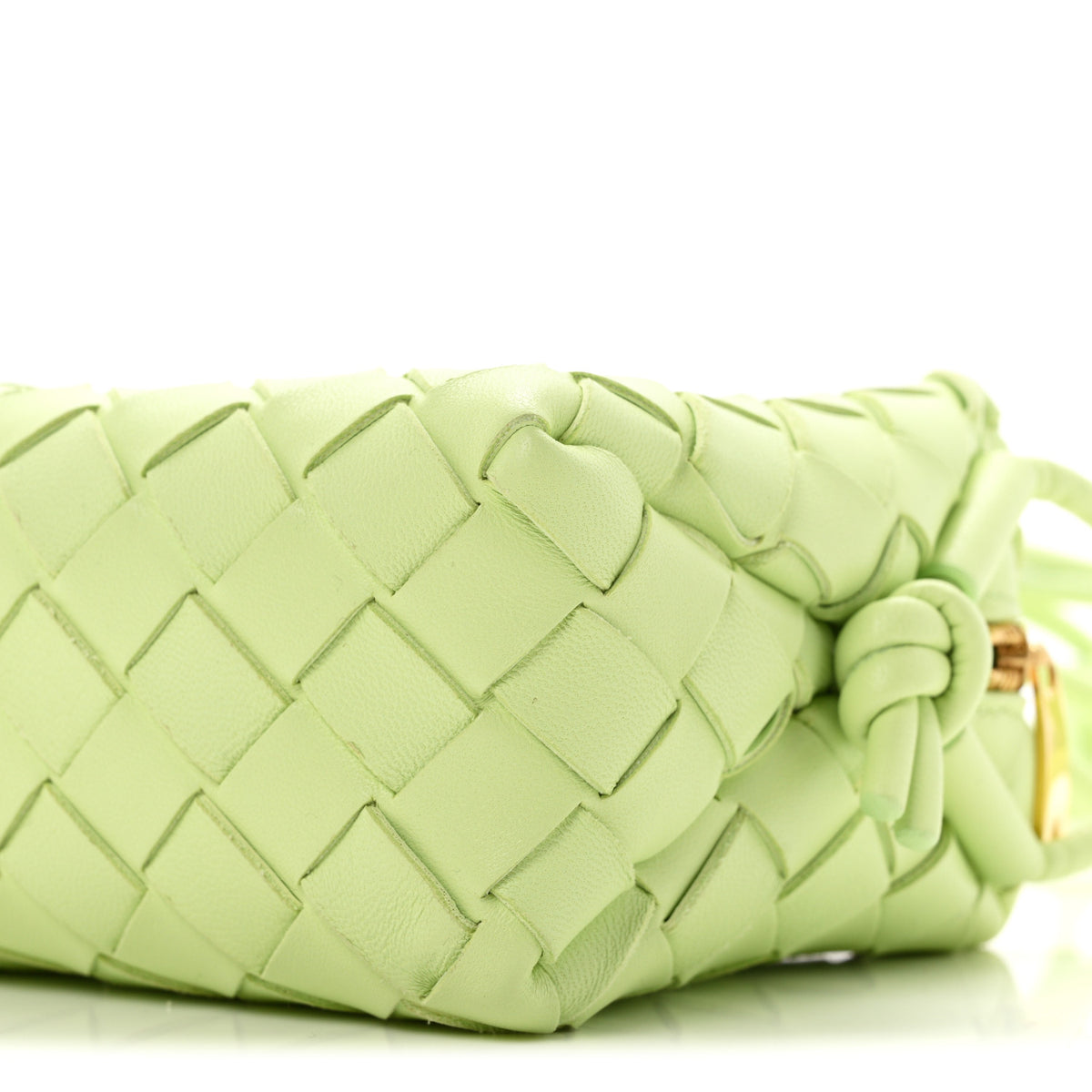 Nappa Intrecciato Mini Loop Camera Bag Fennel