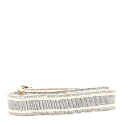 Christian Dior Canvas Embroidered Adjustable Shoulder Strap  Grey 2 of 3