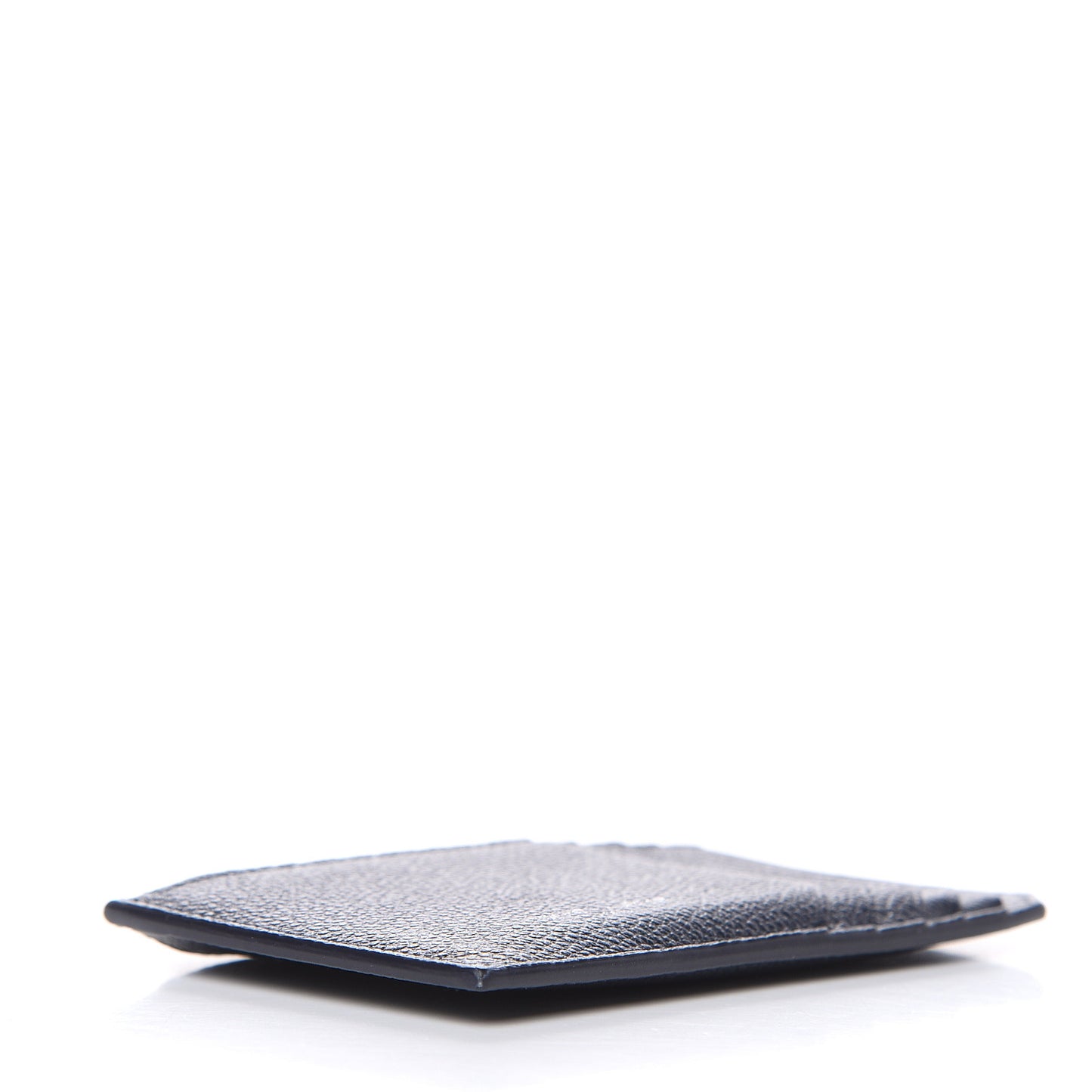 Grained Calfskin 5 Fragments Zip Pouch Card Holder Deep Marine