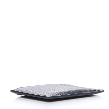 Saint Laurent Grained Calfskin 5 Fragments Zip Pouch Card Holder Deep Marine 3 of 7