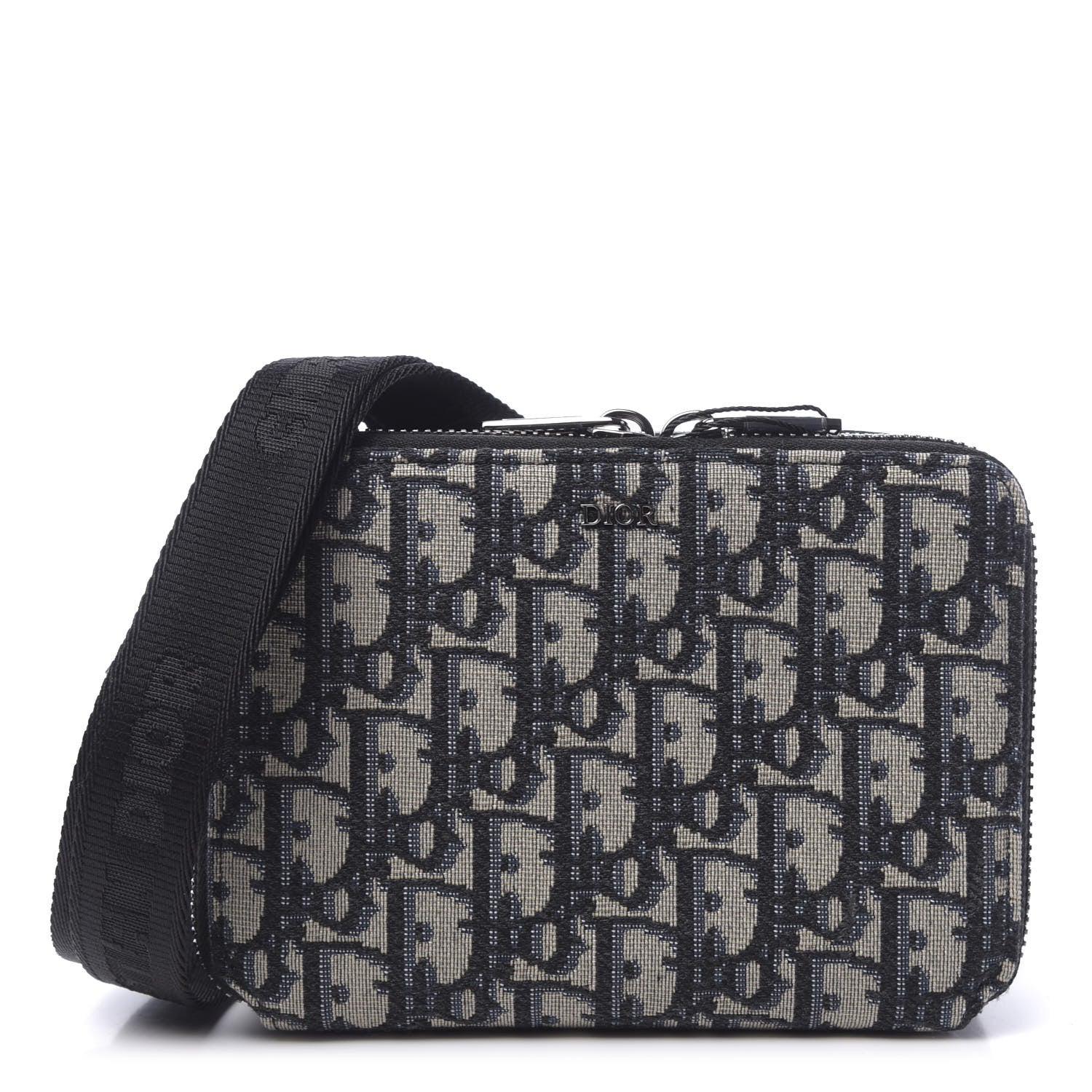 Christian Dior Oblique Pouch Navy Blue 1 of 12