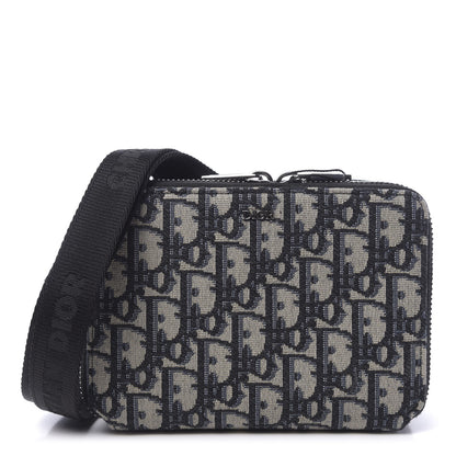 Christian Dior Oblique Pouch Navy Blue 1 of 12