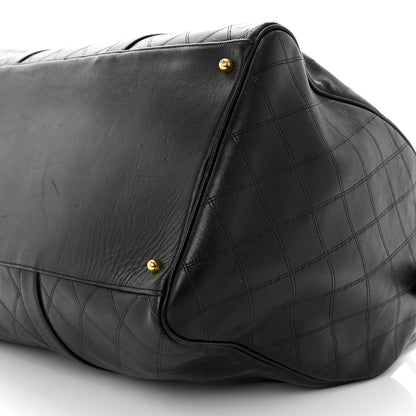 Chanel Calfskin Stitched Duffel Bag Black 9 of 12