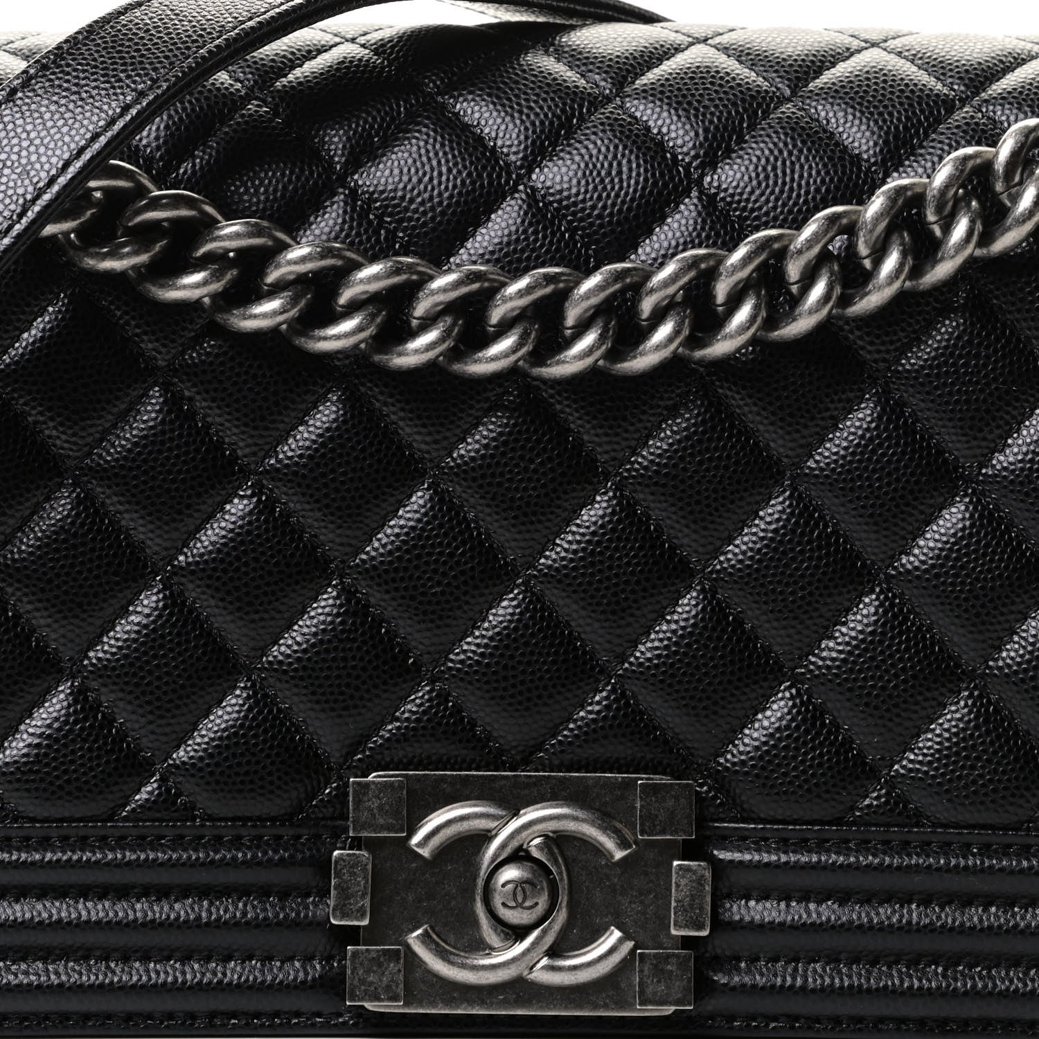 Chanel Caviar Quilted Medium Boy Flap Black 8 of 12
