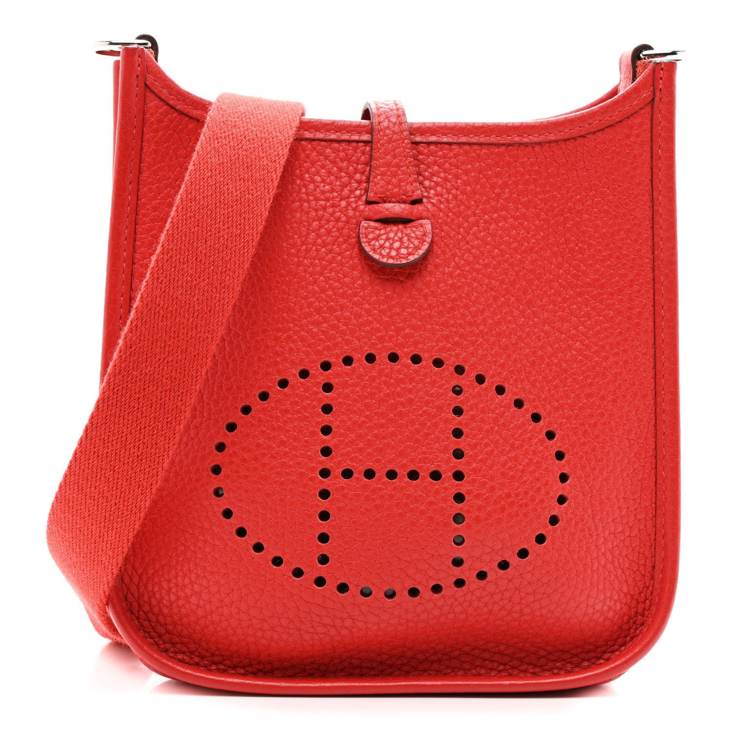 Hermes Taurillon Clemence Evelyne TPM Rouge Casaque 1 of 12