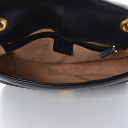 Gucci Calfskin Matelasse Small GG Marmont Shoulder Bag Black 5 of 14