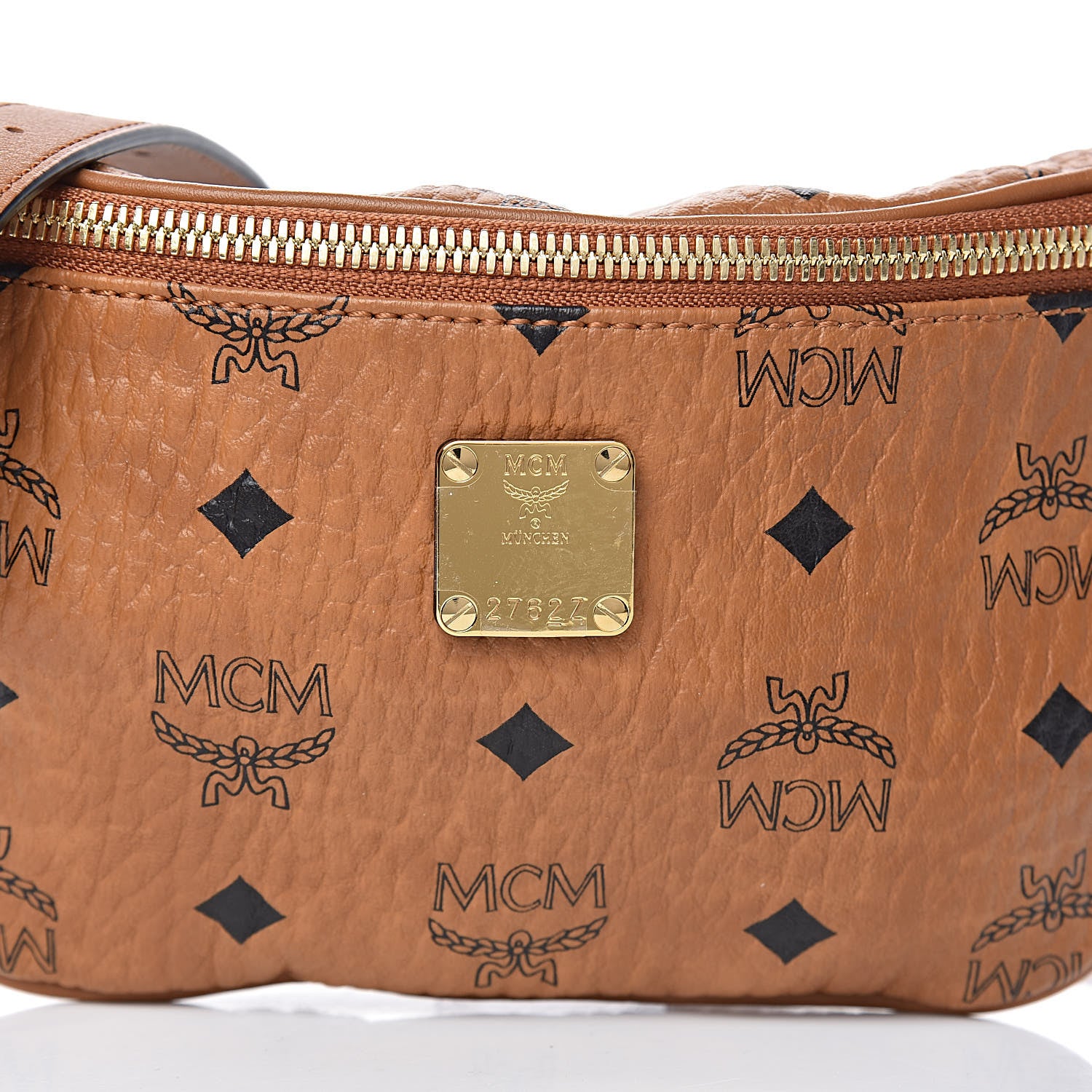 MCM Visetos Stark Belt Bag Cognac 9 of 9