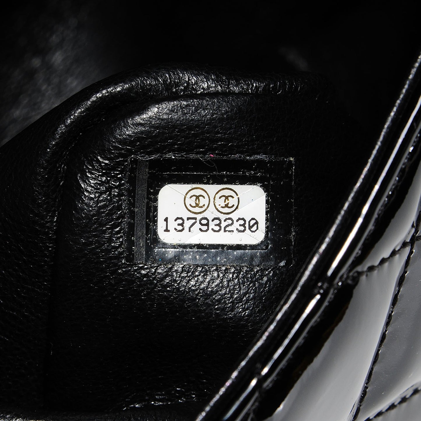 Patent Jumbo Single Flap Black