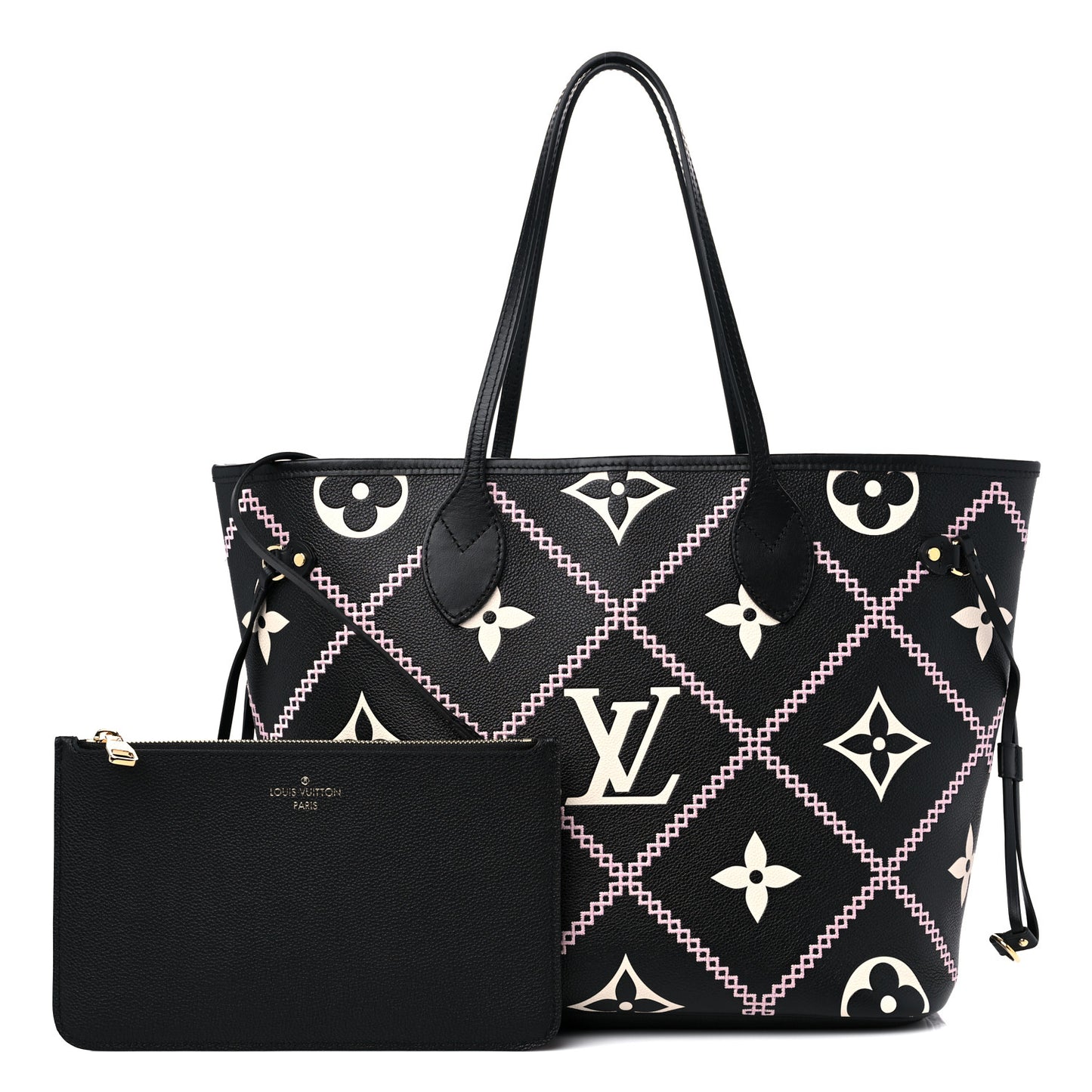 Empreinte Monogram Giant Broderies Neverfull MM Black