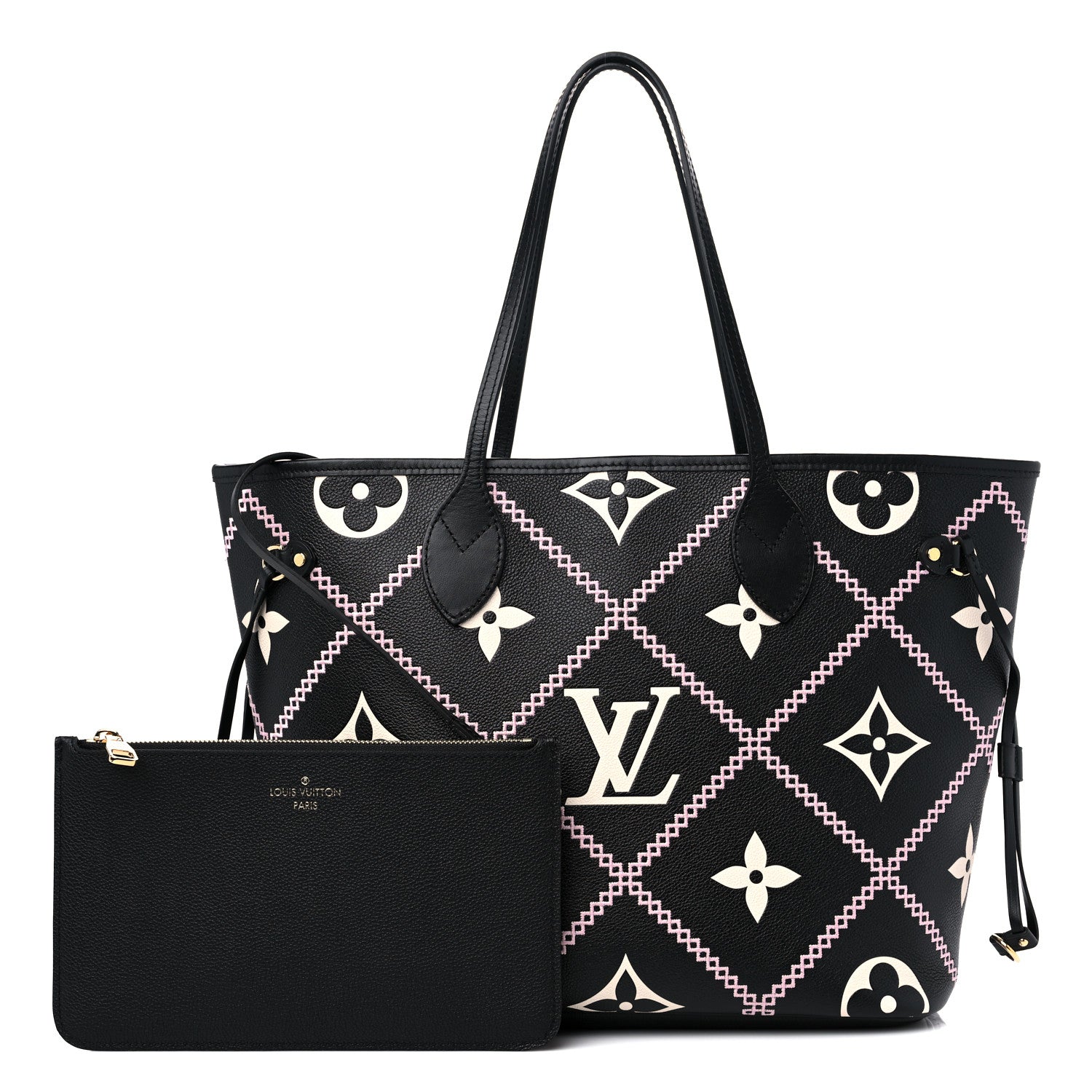 Louis Vuitton Empreinte Monogram Giant Broderies Neverfull MM Black 1 of 9