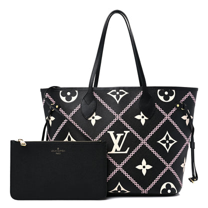 Louis Vuitton Empreinte Monogram Giant Broderies Neverfull MM Black 1 of 9