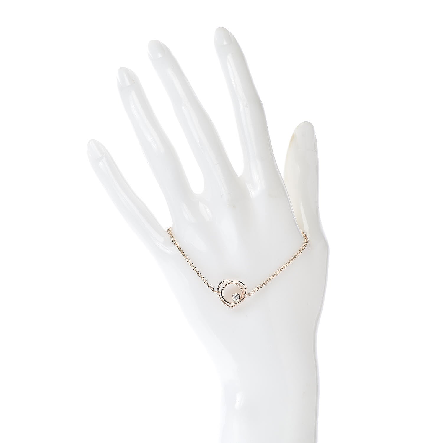 Hermes 18K Rose Gold Diamond TPM Vertige Coeur Bracelet LG 2 of 5