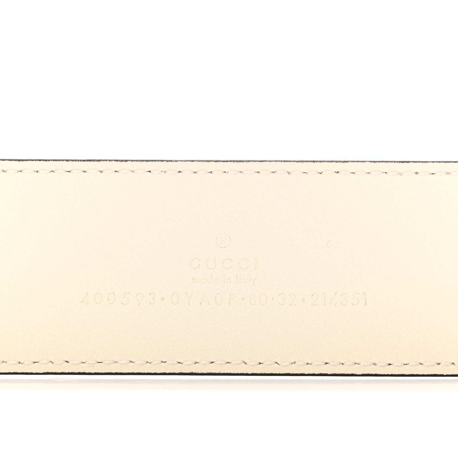 Gucci Plutone Calfskin Palladium Double G 40mm Belt 80 32 Mystic White 3 of 5