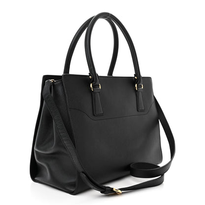 Salvatore Ferragamo Hammered Calfskin Briana Tote Black 3 of 9