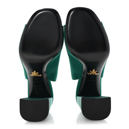Prada Raso 90mm Slide Sandals 37 Mango 6 of 8
