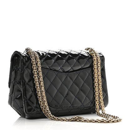 Chanel Patent Quilted Accordion Reissue 2.55 Flap Navy 2 of 9