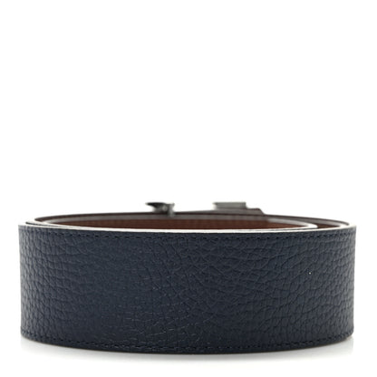 Louis Vuitton Taurillon LV Mens Tilt 40mm Reversible Belt 95 38 Navy Cognac 3 of 7