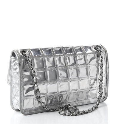 Chanel Vinyl Large Ice Cube Flap Silver 3 of 11