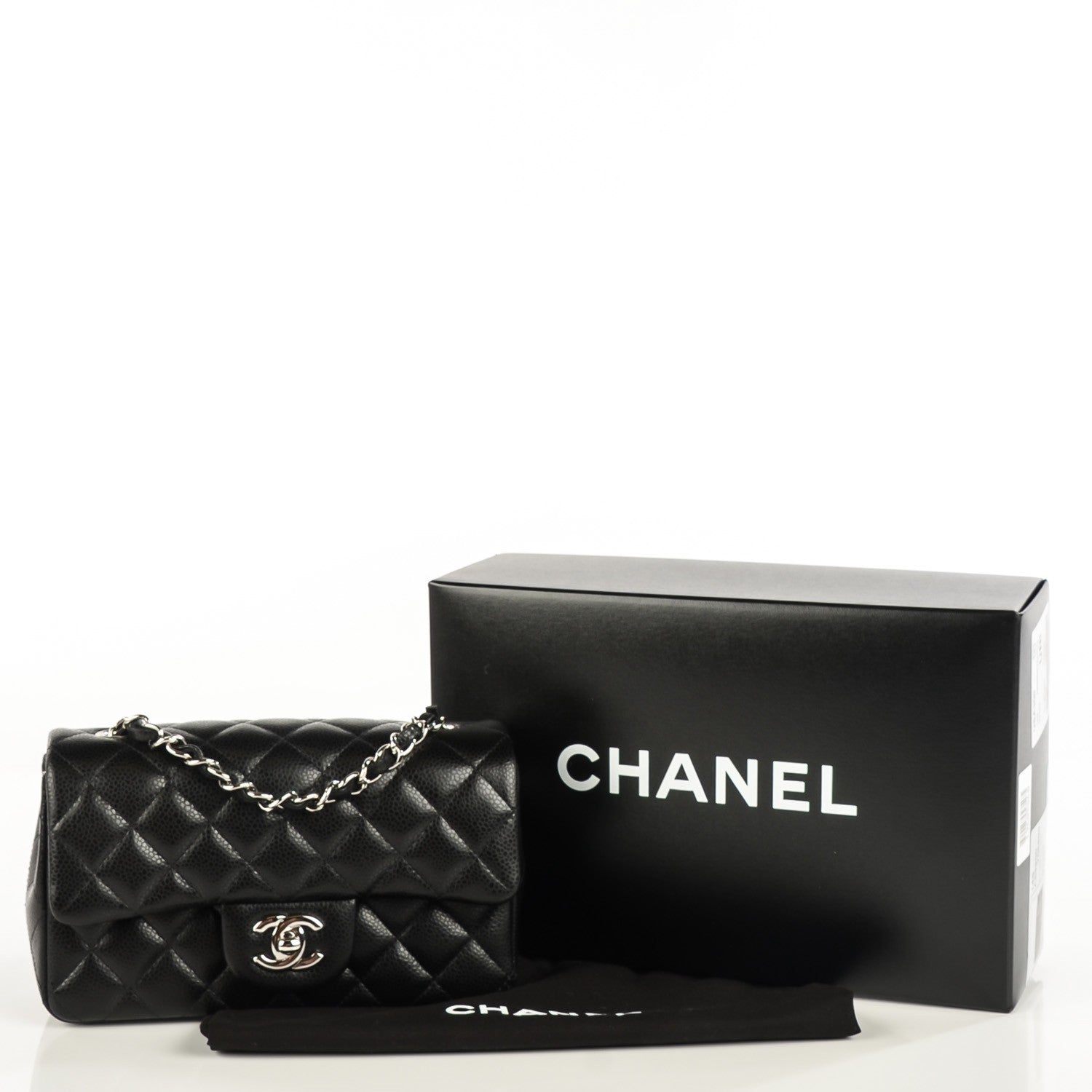 Chanel Caviar Quilted Mini Rectangular Flap Black 5 of 9